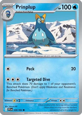 Prinplup 028 - Common - Reverse Holofoil