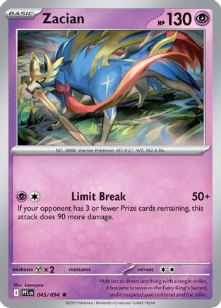 Zacian 045/094 - Rare - Reverse Holofoil