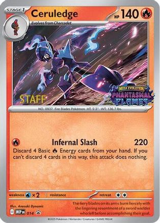 Ceruledge (Prerelease) [Staff] 014 - Promo - Holofoil