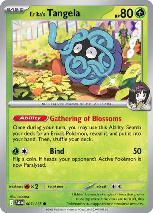 Erika's Tangela (007/217) - ME Ascended Heroes Reverse Holofoil