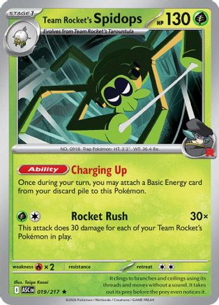 Team Rocket's Spidops (019) - ME Ascended Heroes Holofoil