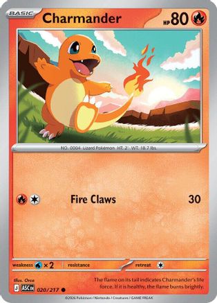 Charmander (020) - ME Ascended Heroes Reverse Holofoil