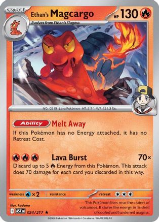 Ethan's Magcargo (024/217) - ME Ascended Heroes Reverse Holofoil