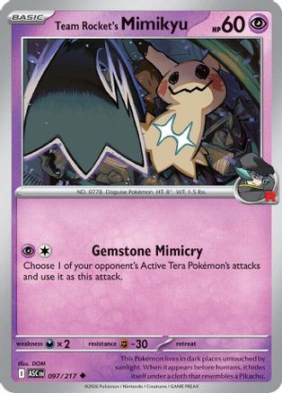 Team Rocket's Mimikyu (097/217) - ME Ascended Heroes Reverse Holofoil