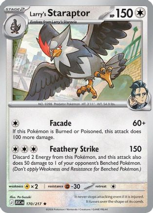 Larry's Staraptor (170/217) - ME Ascended Heroes Holofoil