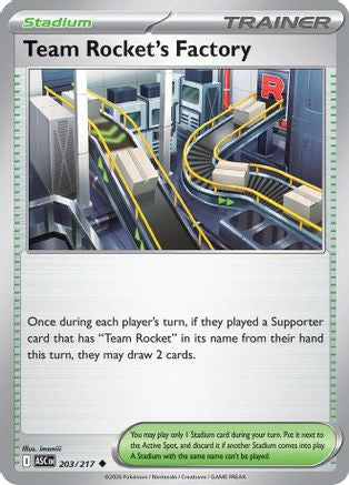 Team Rocket's Factory (203) - ME Ascended Heroes Reverse Holofoil