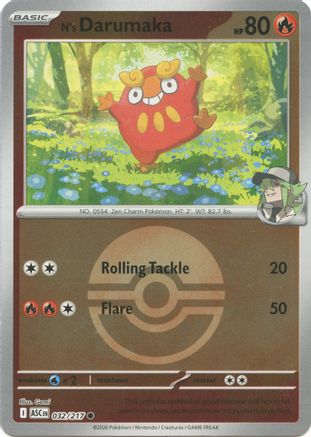 N's Darumaka (Poke Ball) (032) - ME Ascended Heroes Reverse Holofoil