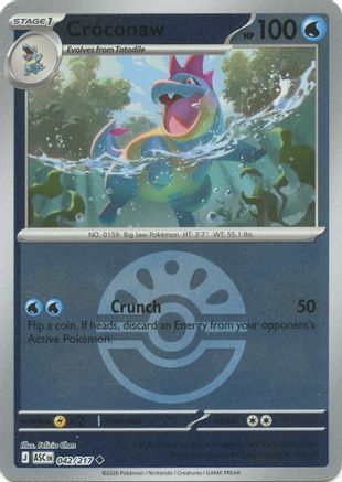 Croconaw (Friend Ball) (042) - ME Ascended Heroes Reverse Holofoil