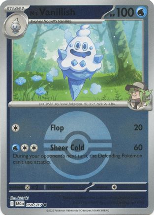 N's Vanillish (Poke Ball) (050) - ME Ascended Heroes Reverse Holofoil