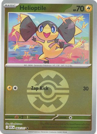 Helioptile (Quick Ball) (063) - ME Ascended Heroes Reverse Holofoil