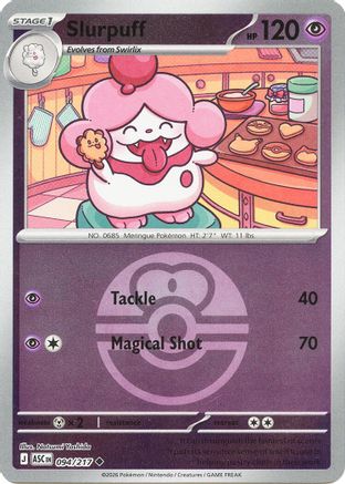 Slurpuff (Love Ball) (094/217) - ME Ascended Heroes Reverse Holofoil