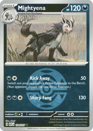 Mightyena (Dusk Ball) (129/217) - ME Ascended Heroes Reverse Holofoil