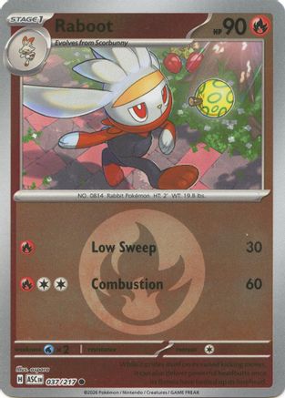 Raboot (Energy Symbol Pattern) (037) - ME Ascended Heroes Reverse Holofoil