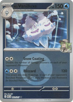 N's Vanilluxe (Energy Symbol Pattern) (051) - ME Ascended Heroes Reverse Holofoil