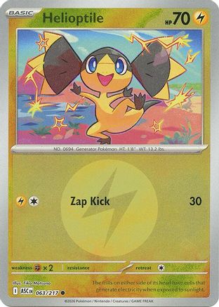 Helioptile (Energy Symbol Pattern) (063) - ME Ascended Heroes Reverse Holofoil