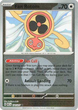 Fan Rotom (Energy Symbol Pattern) (171/217) - ME Ascended Heroes Reverse Holofoil