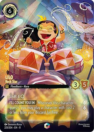 Lilo - Rock Star (Enchanted) (223/204) - Winterspell Holofoil