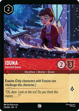 Iduna - Alarmed Queen (Foil) (113/204) - Winterspell Cold Foil