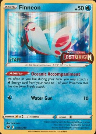 Finneon (Prerelease Staff) (SWSH240) - SWSH Sword & Shield Promo Cards Holofoil