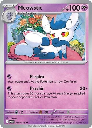 Meowstic (034) - ME03 Perfect Order Reverse Holofoil