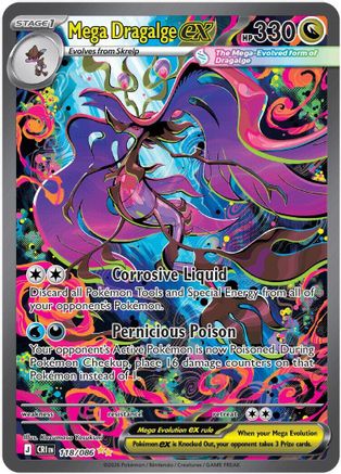Mega Dragalge ex (118/086) - ME04 Chaos Rising Holofoil