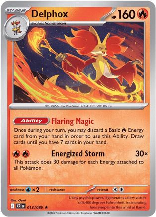 Delphox (Non-Holo) (013/086) - Deck Exclusives