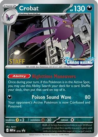 Crobat [Staff] (076/null) - ME Mega Evolution Promo Holofoil