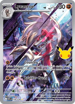 Lycanroc (138/null) - ME 30th Celebration Holofoil