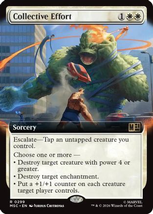 Collective Effort (Extended Art) (MSC-299) - Commander: Marvel Super Heroes Foil