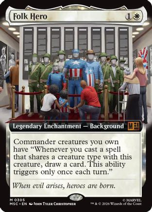 Folk Hero (Extended Art) (MSC-305) - Commander: Marvel Super Heroes