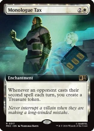 Monologue Tax (Extended Art) (MSC-317) - Commander: Marvel Super Heroes