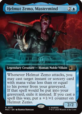 Helmut Zemo, Mastermind (Extended Art) (MSC-331) - Commander: Marvel Super Heroes