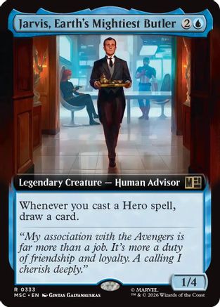 Jarvis, Earth's Mightiest Butler (Extended Art) (MSC-333) - Commander: Marvel Super Heroes Foil