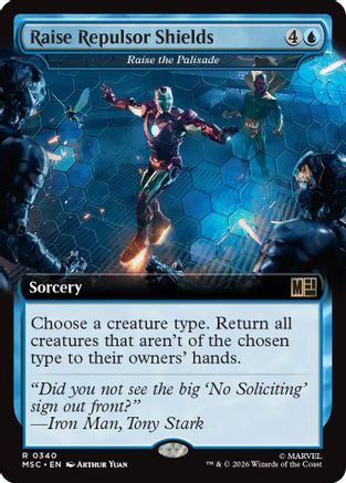 Raise Repulsor Shields - Raise the Palisade (Extended Art) (MSC-340) - Commander: Marvel Super Heroes Foil