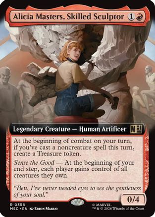 Alicia Masters, Skilled Sculptor (Extended Art) (MSC-356) - Commander: Marvel Super Heroes