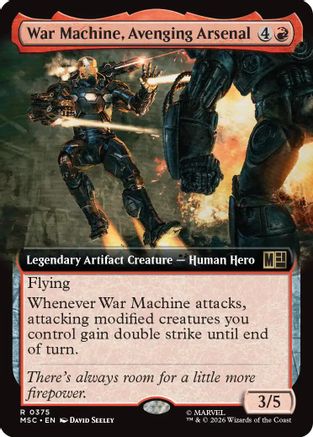 War Machine, Avenging Arsenal (Extended Art) (MSC-375) - Commander: Marvel Super Heroes