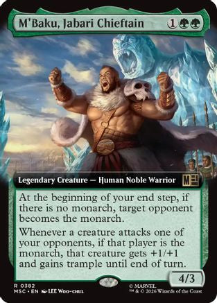 M'Baku, Jabari Chieftain (Extended Art) (MSC-382) - Commander: Marvel Super Heroes Foil