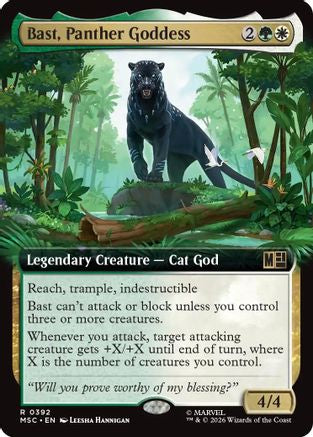 Bast, Panther Goddess (Extended Art) (MSC-392) - Commander: Marvel Super Heroes Foil