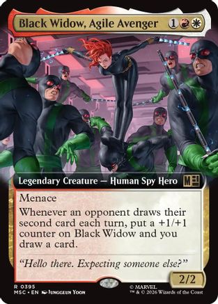 Black Widow, Agile Avenger (Extended Art) (MSC-395) - Commander: Marvel Super Heroes Foil