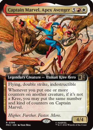 Captain Marvel, Apex Avenger (Extended Art) (MSC-396) - Commander: Marvel Super Heroes