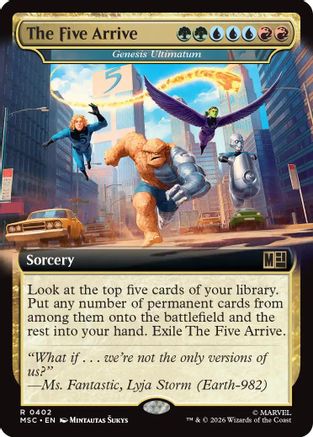 The Five Arrive - Genesis Ultimatum (Extended Art) (MSC-402) - Commander: Marvel Super Heroes Foil