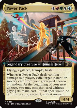 Power Pack (Extended Art) (MSC-411) - Commander: Marvel Super Heroes Foil