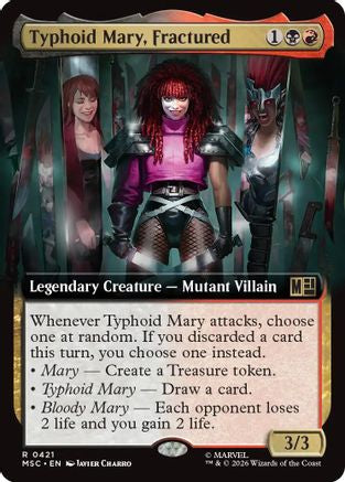 Typhoid Mary, Fractured (Extended Art) (MSC-421) - Commander: Marvel Super Heroes Foil