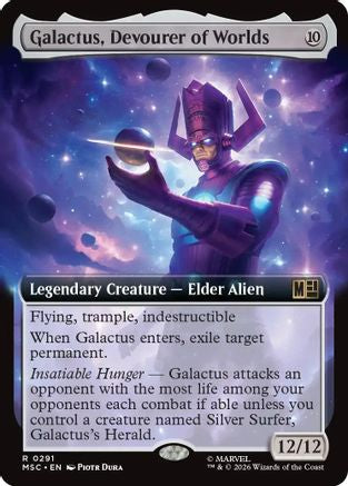 Galactus, Devourer of Worlds (Extended Art) (MSC-291) - Commander: Marvel Super Heroes Foil