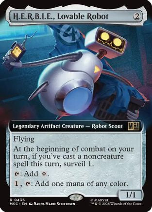 H.E.R.B.I.E., Lovable Robot (Extended Art) (MSC-436) - Commander: Marvel Super Heroes