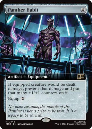 Panther Habit (Extended Art) (MSC-446) - Commander: Marvel Super Heroes Foil