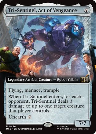 Tri-Sentinel, Act of Vengeance (Extended Art) (MSC-456) - Commander: Marvel Super Heroes Foil