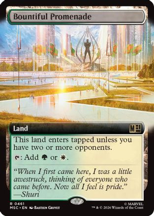 Bountiful Promenade (Extended Art) (MSC-461) - Commander: Marvel Super Heroes Foil