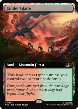 Cinder Glade (Extended Art) (MSC-465) - Commander: Marvel Super Heroes Foil