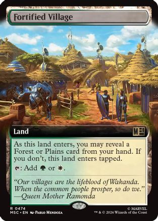 Fortified Village (Extended Art) (MSC-474) - Commander: Marvel Super Heroes